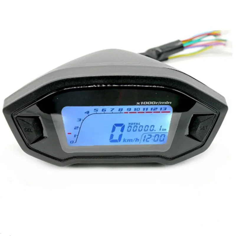 Motorcycle 0-11000RPM Moto Gauge Universal LCD Digital Speedometer with Sensor Odometer Backlight Motorcycle for 2 4 Cylinders