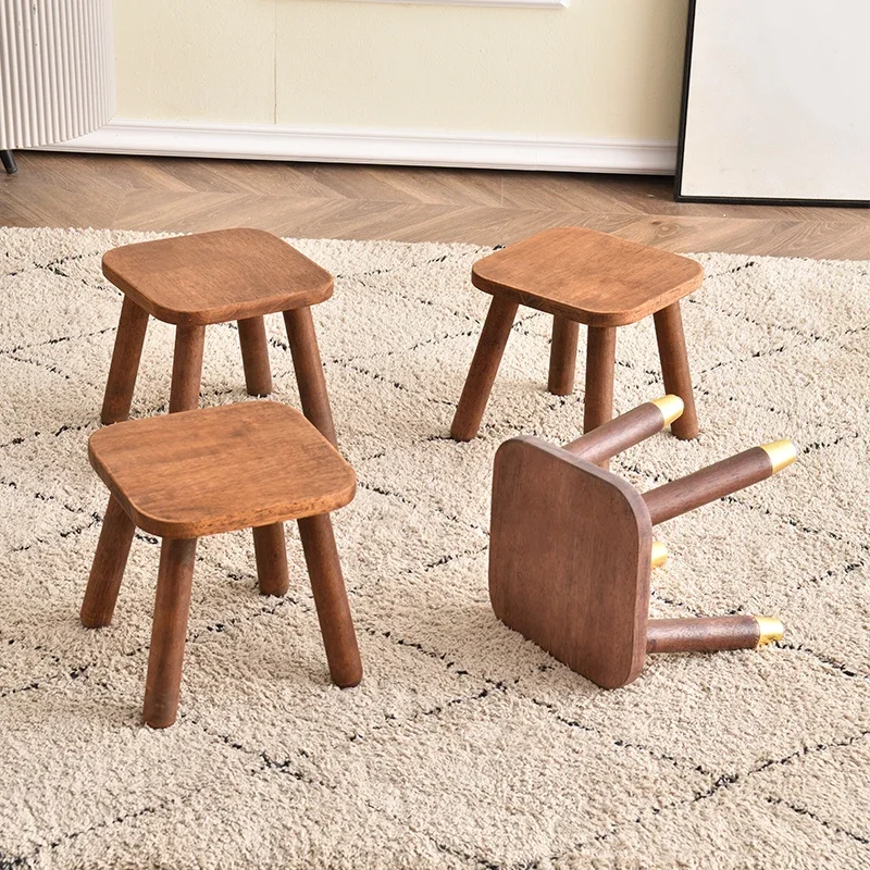 

Wooden Children Stool Modern Dining Small Makeup Office Decorative Living Room Step Stool Pedicure Mueble Minimalist Furniture