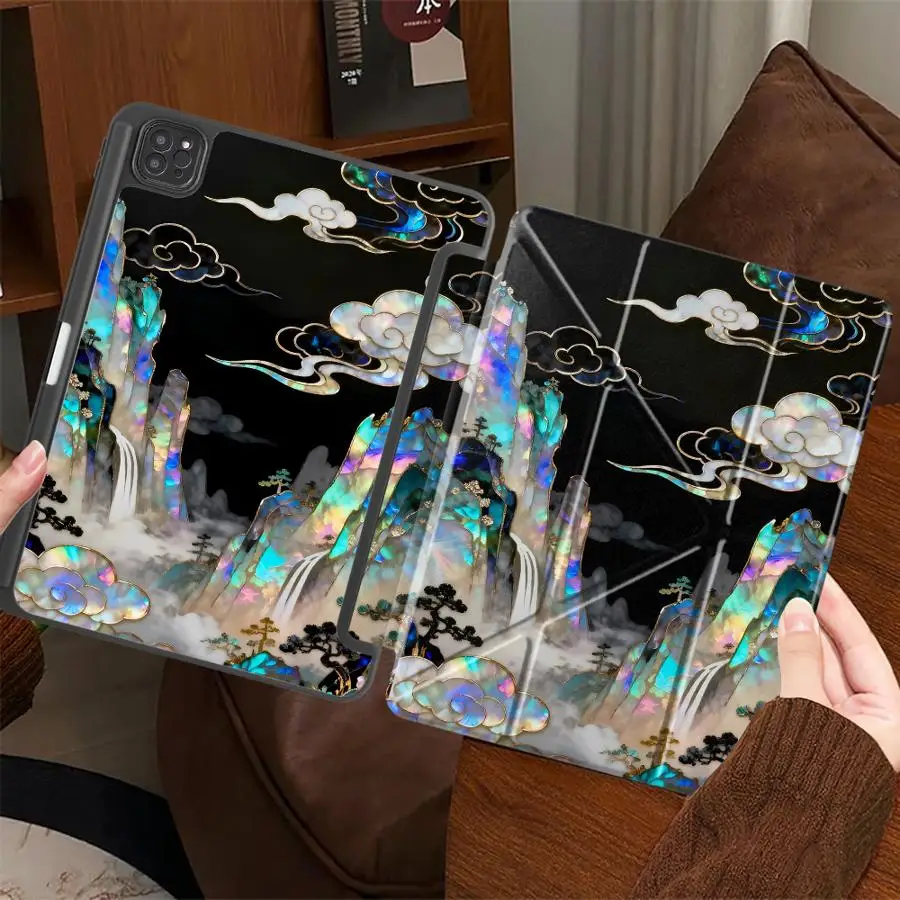 

Stylish Mountain View Design Tablet Case For iPad Pro 11th 10th 9th 8th 7th 12.9inch 2025 Air 4 5 M3 M2 1 2 M4 11inch Mini 6