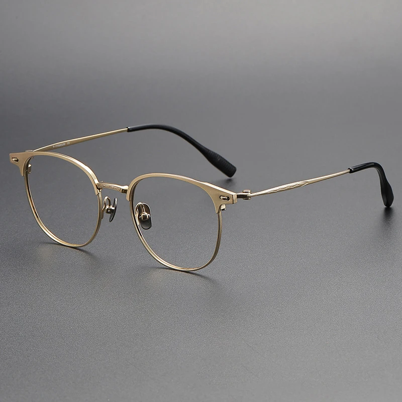 

Luxury Brand Titanium Vintage Oval Computer Glasses Frame Top Quality Ultralight Eyeglasses for Men And Women