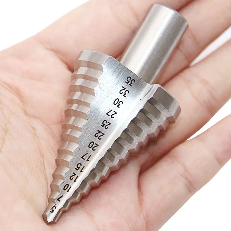 5-35MM High Speed Steel Step Drill Bit Wood Metal Drilling Bit HSS Power Tools Hole Cutter Industrial Reamer Tool Accessories