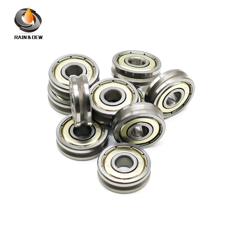 Nut V Over Line Riemenscheibe 10PCS Drahtführungsschiene V-Nut Miniaturlager V624ZZ V625ZZ 604UU U22 V6000ZZ