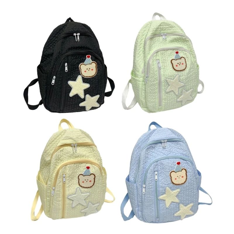 Japanese Star Bear School Bag Laptop Backpack Large Capacity Travel Daypack Book Bags for Student Teenager