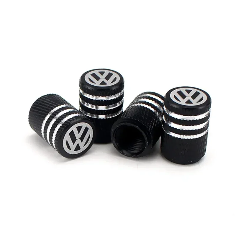 

For Volkswagen CC Polo Golf Jetta Beetle Tiguan Touran Passat MK7 Teramont 4pcs Alloy Car Wheel Tire Valve Stem Caps Accessories