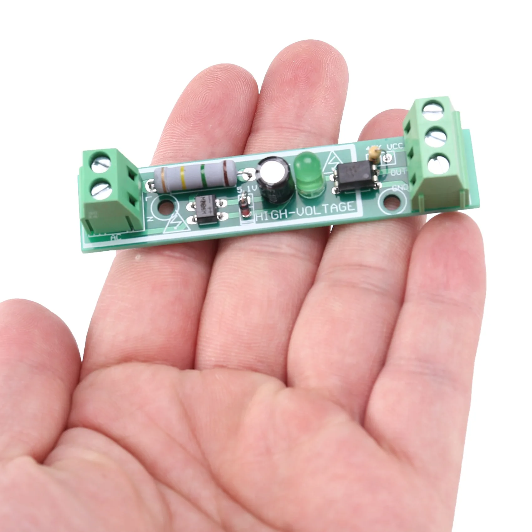 5PCS AC 220V Optocoupler Isolation Module Voltage Detector Board TTL 3-5V SCM Testing For Microcontroller Adaptive PLC-A74P