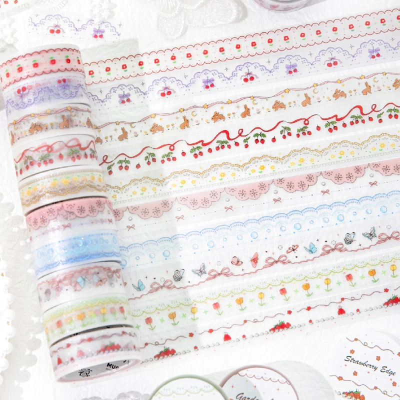 Journal GO 1.5x200cm Fantasy Lace Original Lace Trim PET Tape DIY Scrapbook Card Journaling Planner Decorative Masking Tape