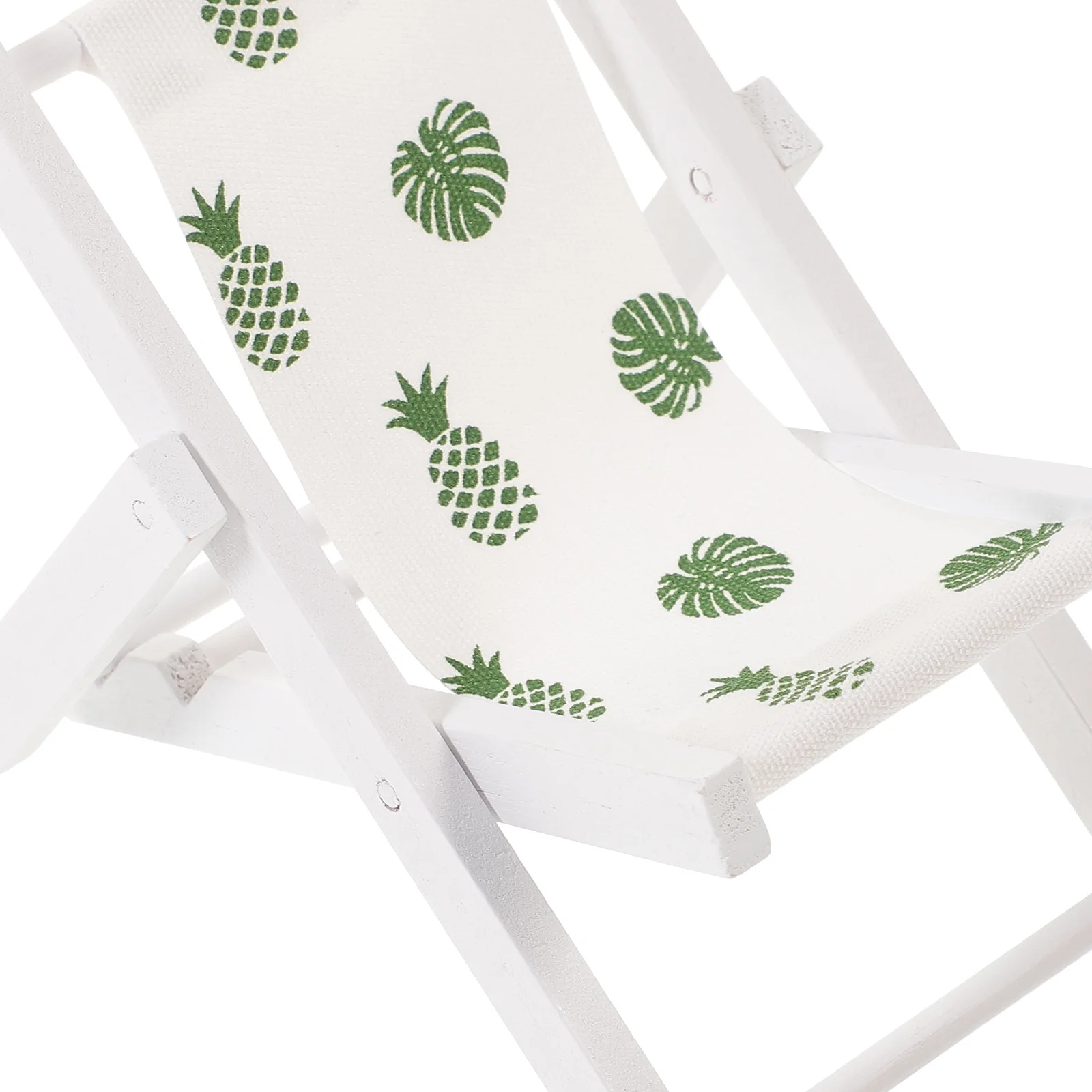 Miniatur-Strandstuhl im nautischen Stil, zusammenklappbar, Stoff, Holzdekoration, Zuhause, Desktop, Büro, Garten, Küsten-Tischdekoration