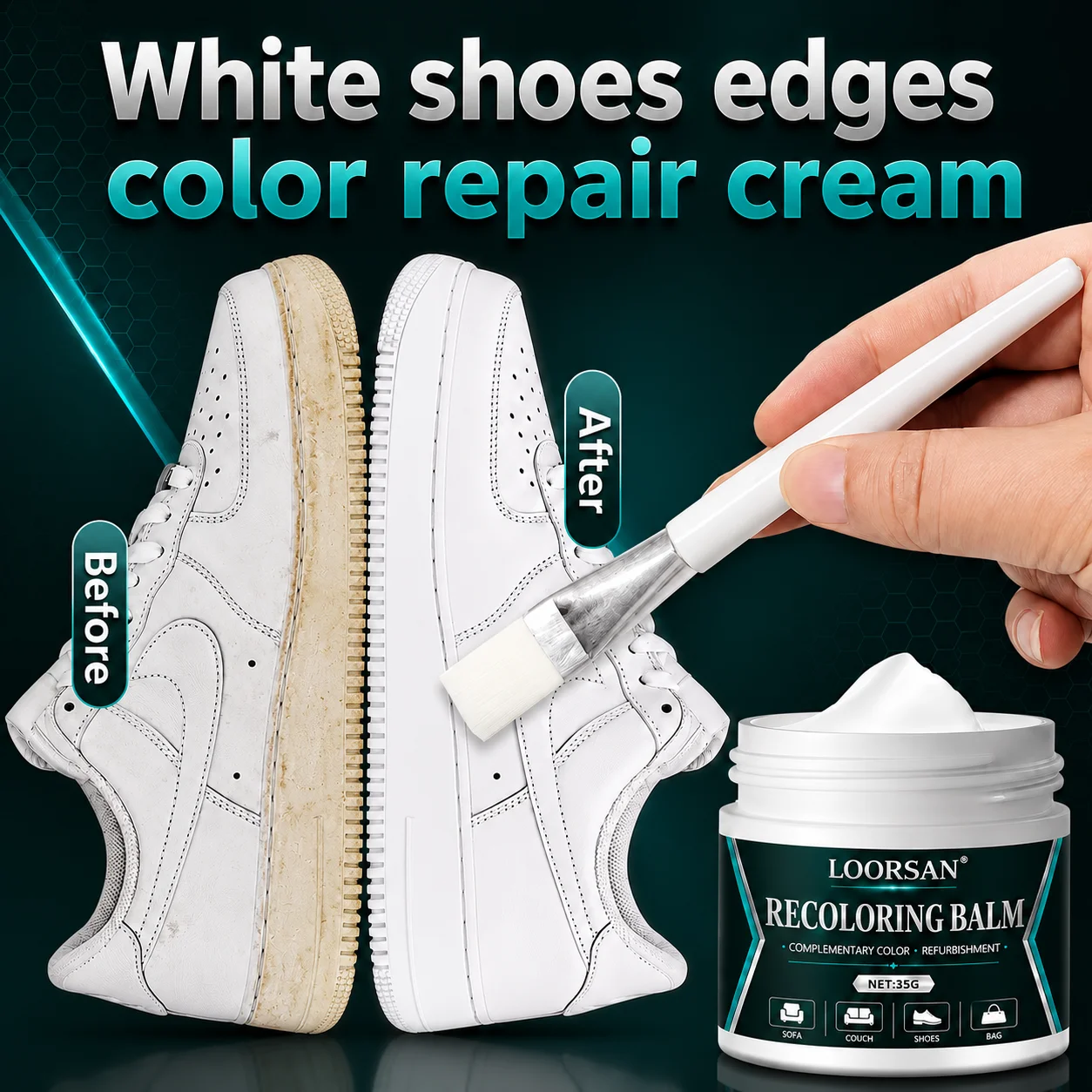 Sneaker Cleaner - Pasta Blanca para Recolorar Zapatos de