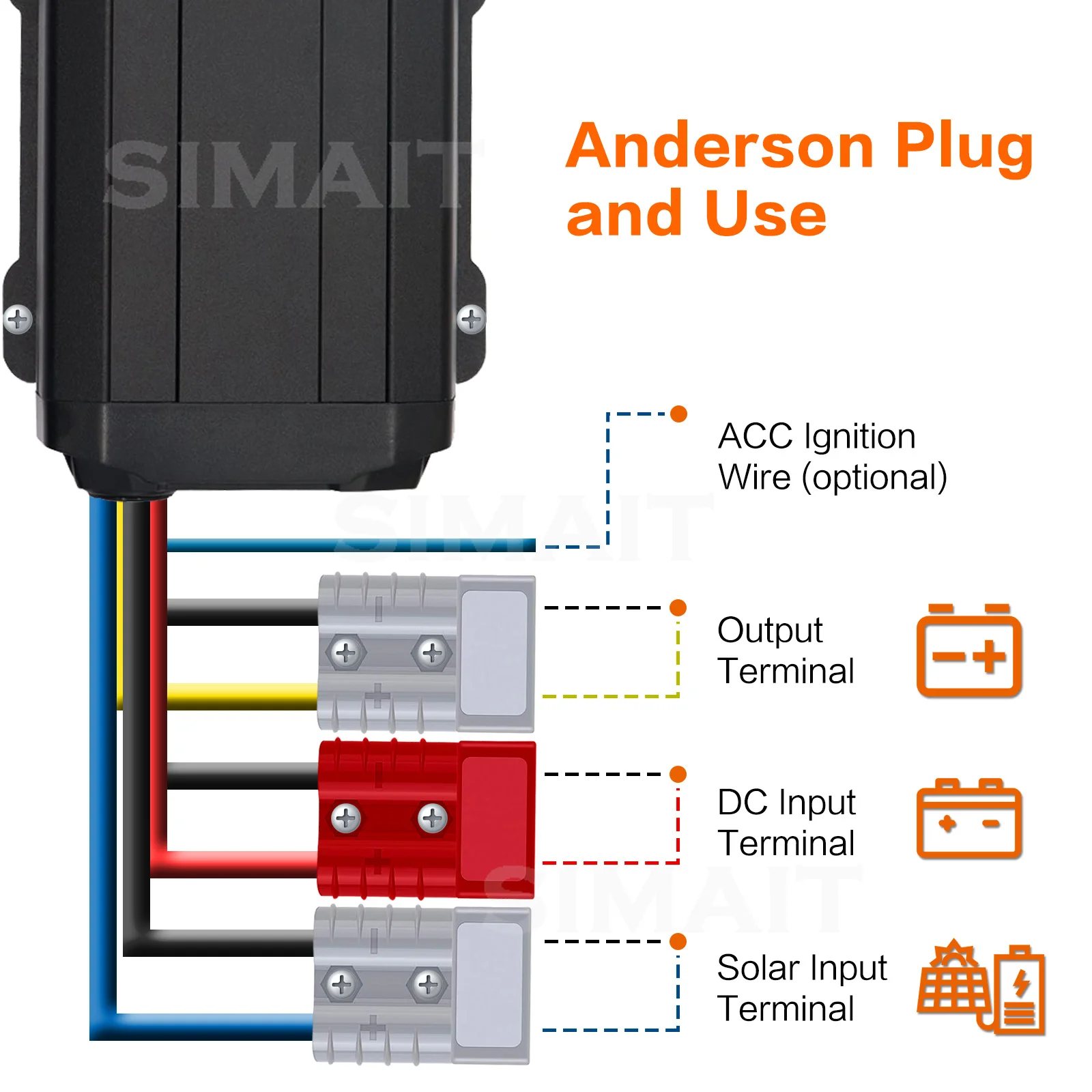 12V 24V 25A 40A DC-DC Charger, Dual Input MPPT Solar Controller, for Lead Acid AGM LiFePO4 Battery