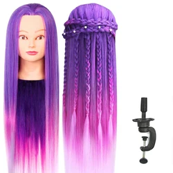 Cabeça para cabelo manequim cabeça para bonecas estilo prática trança cabeleireiro tete para menina