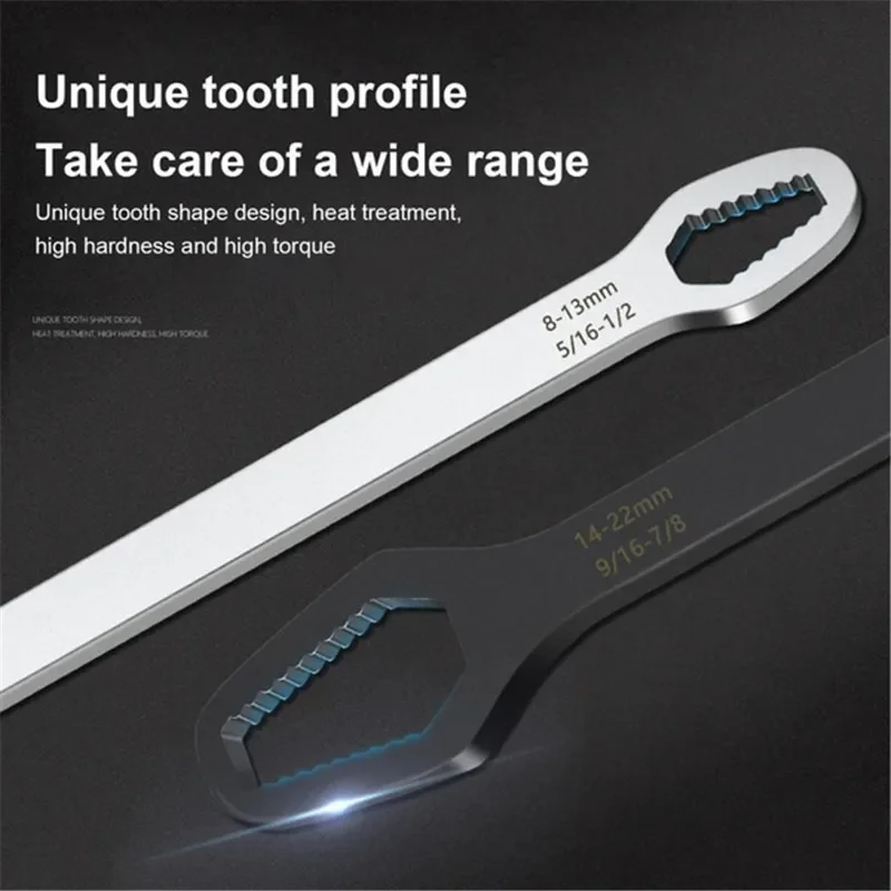 8-22mm Multifunctional  Torque Torx Wrench Set Metal Hand Tool Car Bike Repair Tools Double  labor saving