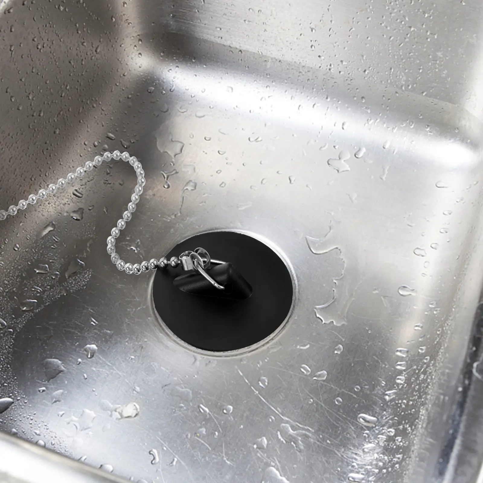 Ergonomic Turtle Design Rubber Bathtub Stopper for Tub Sink Drain Strong Blockage Prevention Easy Grip Chain Bath Plug Stopper
