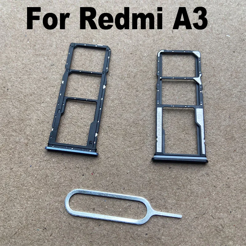 New Sim Card Tray For Xiaomi Redmi A3 Slot Holder Socket Adapter Connector Repair Parts Replacement