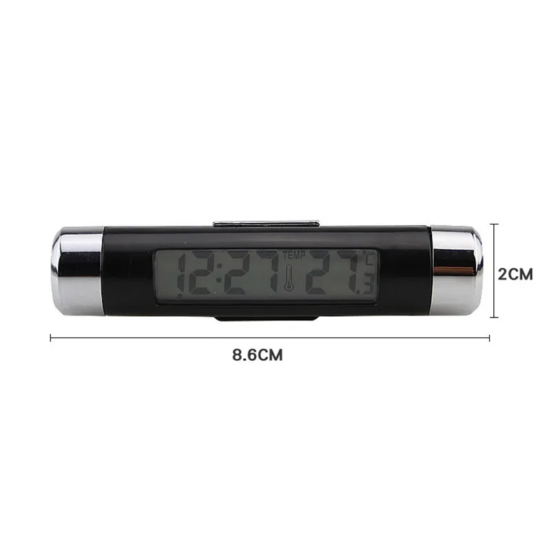 Car Digital Clock Temperature Display Electronic Clock Thermometer Auto Electronic Clock LED Backlight Digital Display Clock