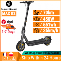 EU Stock Ninebot By Segway Max G2 Electric Scooter 35km/h Max Speed Update Motor 450W Powerful 70Km Range 551WH Kickscooter