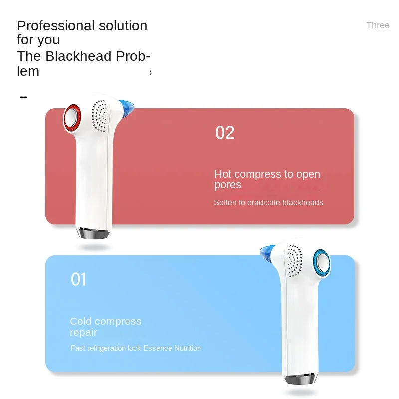 เครื่องมือสิวหัวดําร้อนและเย็น สิวหัวดํา ดูดไฟฟ้า เครื่องมือความงามในครัวเรือน การบีบอัดร้อนและเย็น บทนํา