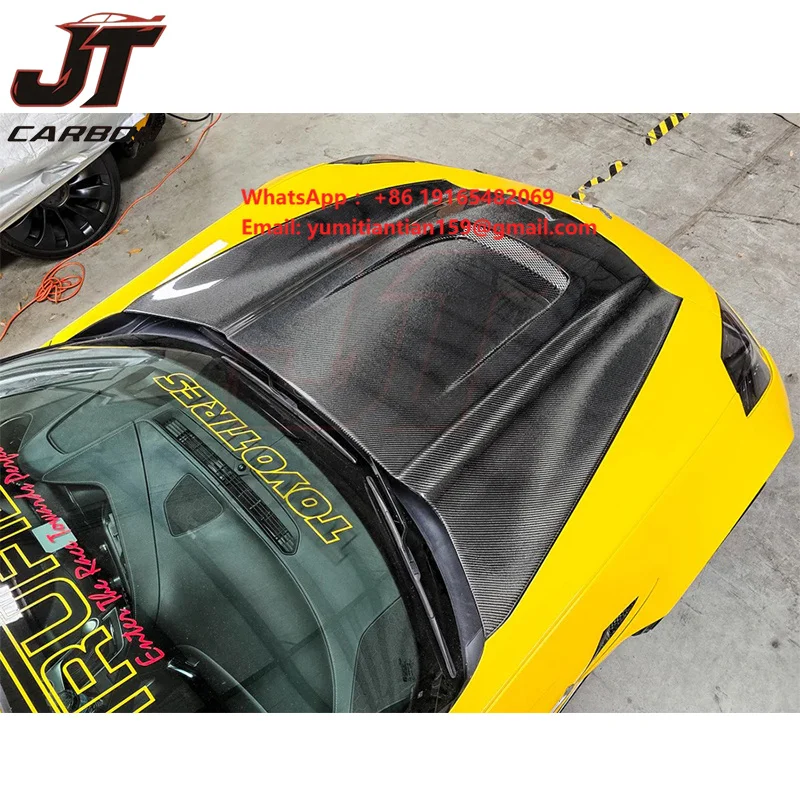 New Arrival High Quality Carbon Fiber Hood for Corvette C7 Convertible Single Vent Bolt-On Bolts Premium Factory Direct Sale