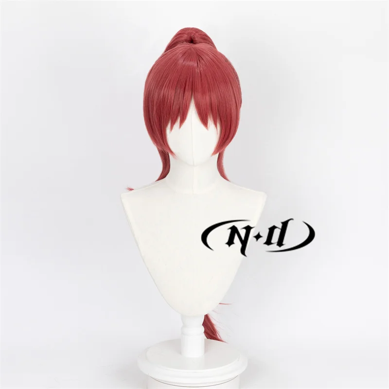 ND Sakura Kyouko Cosplay Wigs Anime Puella Magi Madoka Magica Cosplay Long Raspberry Red Hair Wigs for Comic Con Coser Synthetic