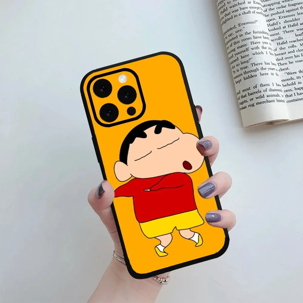 C-Crayon S-Shin-chan Cartoon  Phone Case For iPhone Mini 11 12 13 14 15 Pro XS Max X Plus SE XR Shell