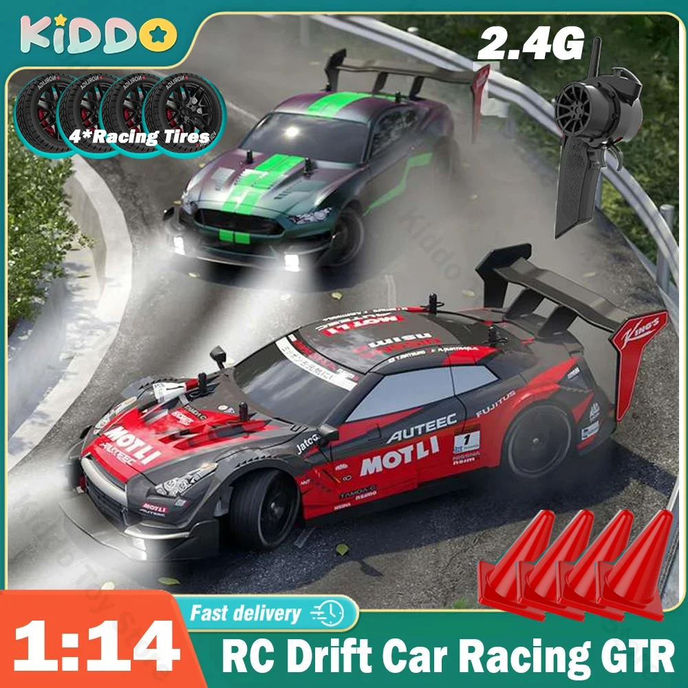 

RC Car GTR 2.4G Drift Racing Car 4WD Off-Road 1:14 Radio Remote Control Vehicle Model Electronic Hobby Toys for Kids Competition