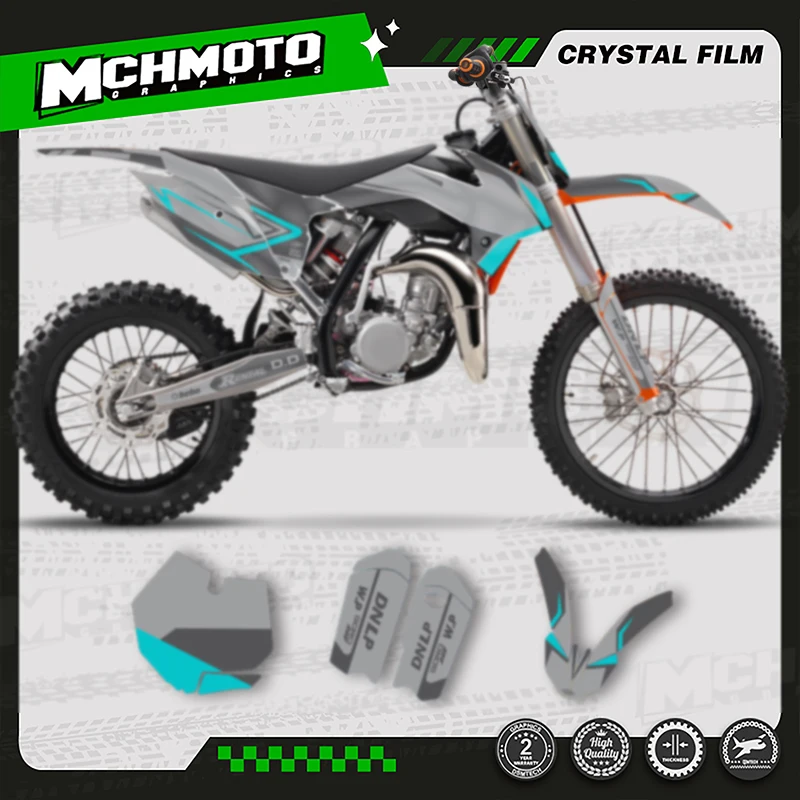 

MCHMFG Motorcycle Graphics Background Decal Stickers Kits For KTM 2013-2017 SX85 SX 85 Number Name Custom