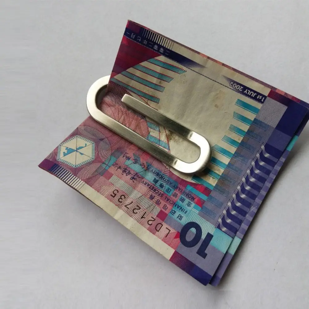 2025 NEW Creative Money Clips Ultra Thin Stainless Steel Paper Clip Wallet Minimalist Front Pocket Wallet Daily Carry