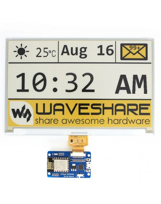 Placa controladora Waveshare e-Paper ESP8266, placa controladora universal para paneles e-Paper Raw, WiFi inalámbrico ESP8266