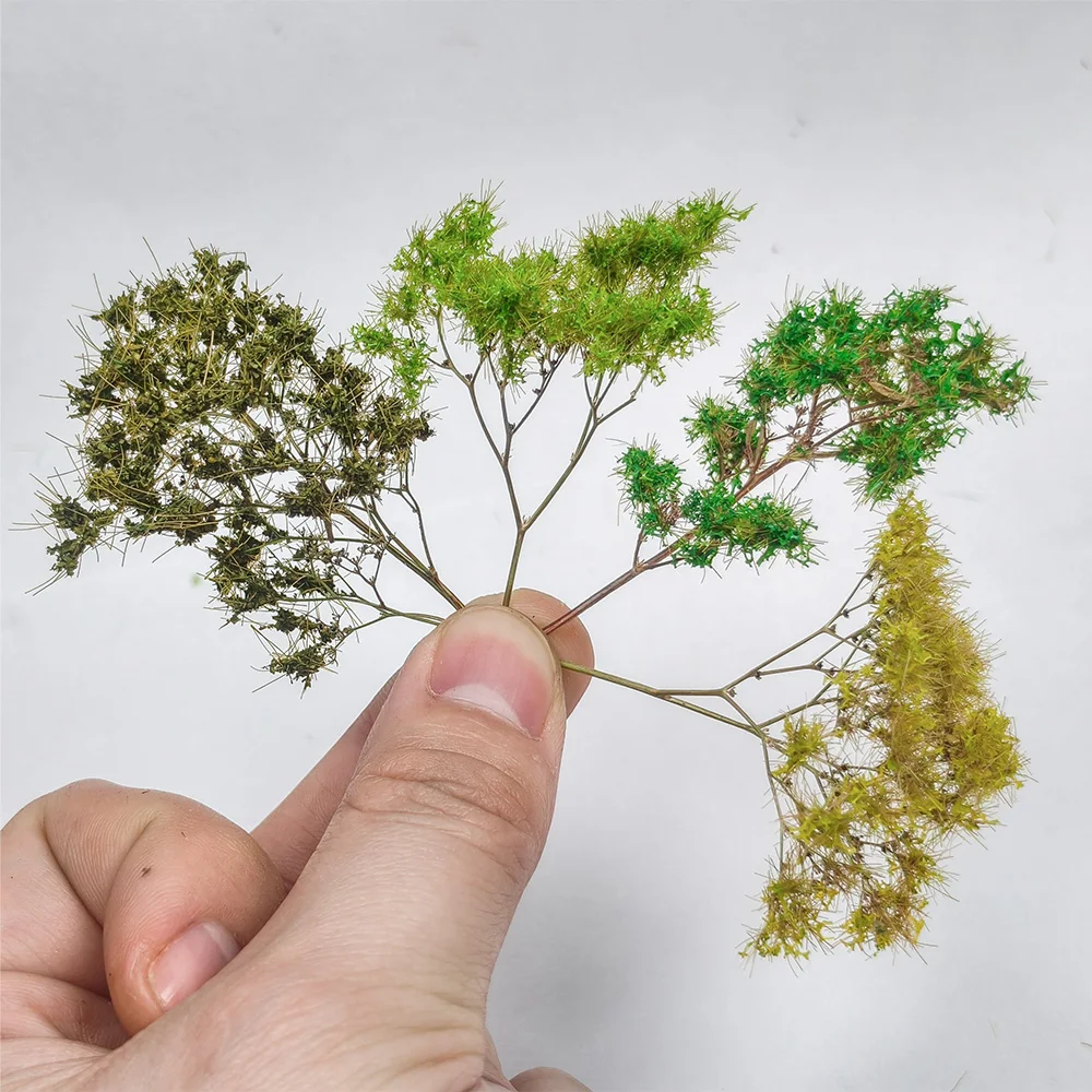 Miniature Sea Foam Tree Model Artificial Green Bush for Diorama Railway Layout Sand Table DIY Scenery Craft Accessories 1Box