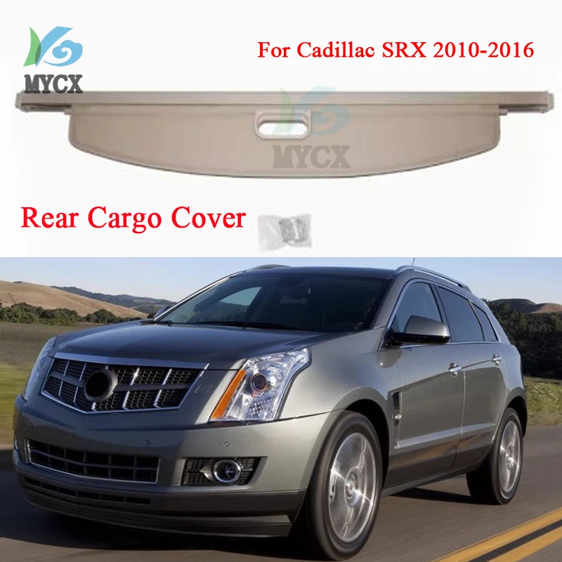 

Rear Trunk Cargo Cover For Cadillac SRX 2010-2016 High Qualit Car Security Shield Accessories Beige