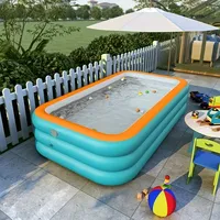 Easy To Install Inflatable Swimming Pool for Family Kids Fun - Durable PVC, Perfect for Backyard Outdoor Water Parties