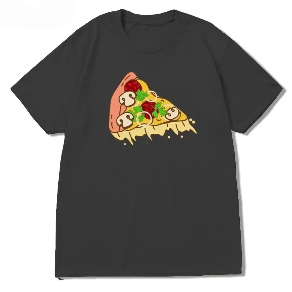 2024 New Couple Tshirt He and She Fun Pizza Slice T-shirt Unisex Summer Short Sleeve Fashion Couple Matching Streetwear Top