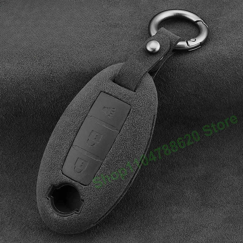 

Замшевый чехол для автомобильных ключей без ключа, защитный чехол, брелок для Infiniti Q50L QX50/Q60/QX60, аксессуары для украшения интерьера