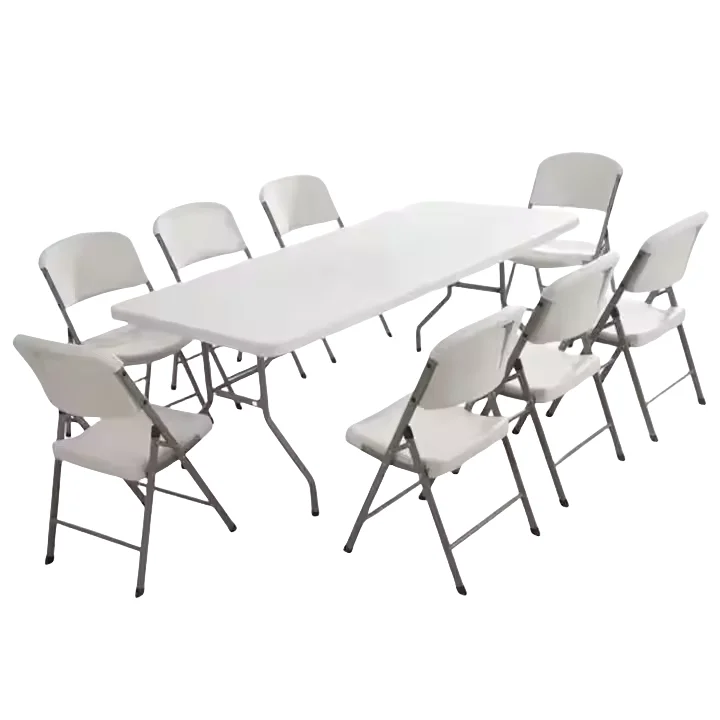 

Лидер продаж, индивидуальный прямоугольный складной пластиковый стол, прочный полипропиленовый материал для современной школы, свадьбы, отеля, обеденной вечеринки на открытом воздухе