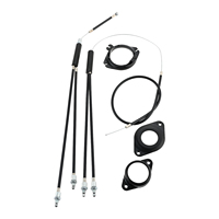 1 Set Black BMX Bicycle Brake Line Set Cable Wire Kit PVC Stainless Steel Gyro Brake Cables For Gyro Systems 20 Inch Bikes Parts