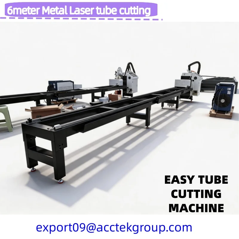 New Designed Affordable Laser Metal Tube Cutting Machine 6m 12m 1500W Raycus Lazer Tube Cutter