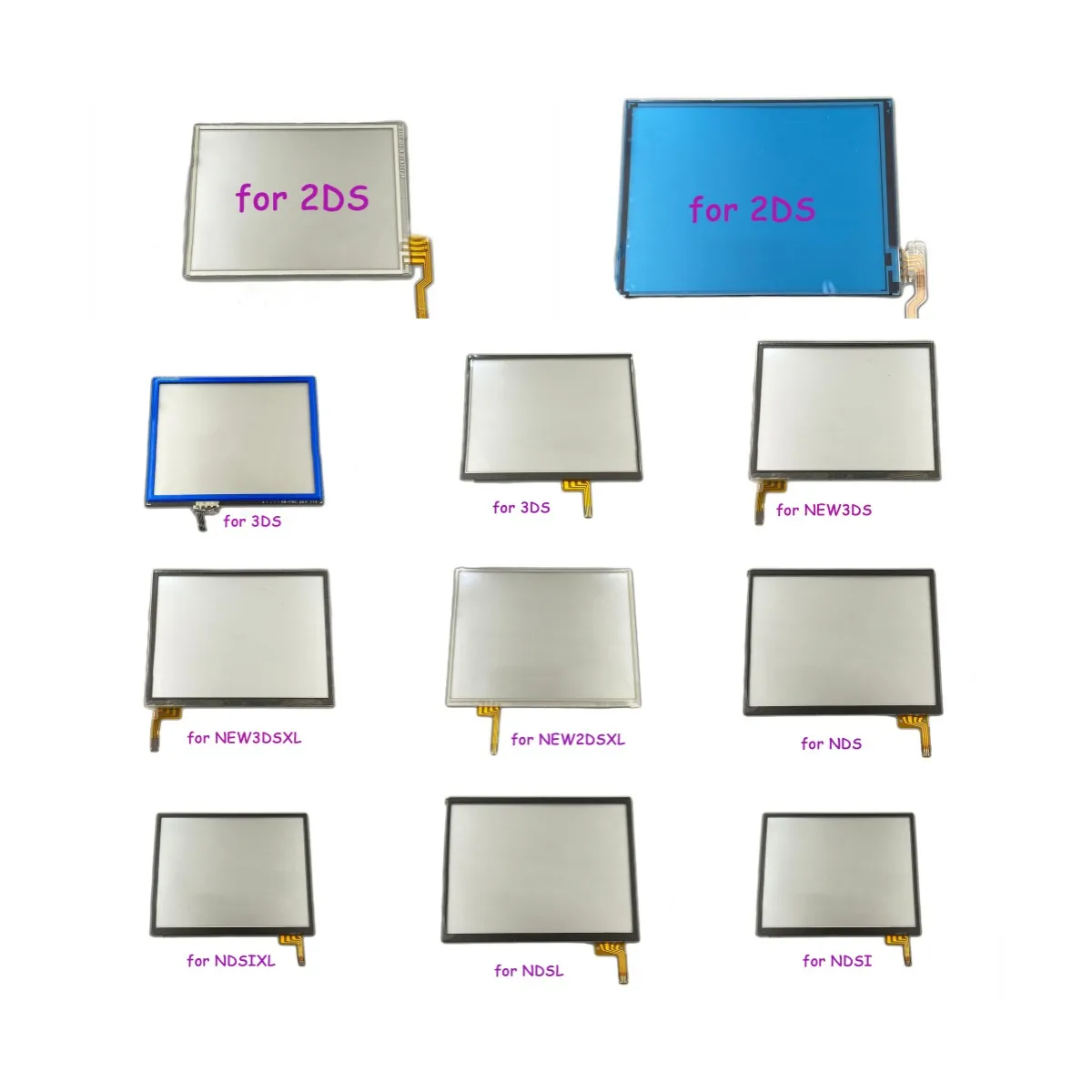 Replacement Touch Screen For DS Lite For NDSL NDSi New 3DS XL LL Console Panel Display Digitizer Glass Protective screens