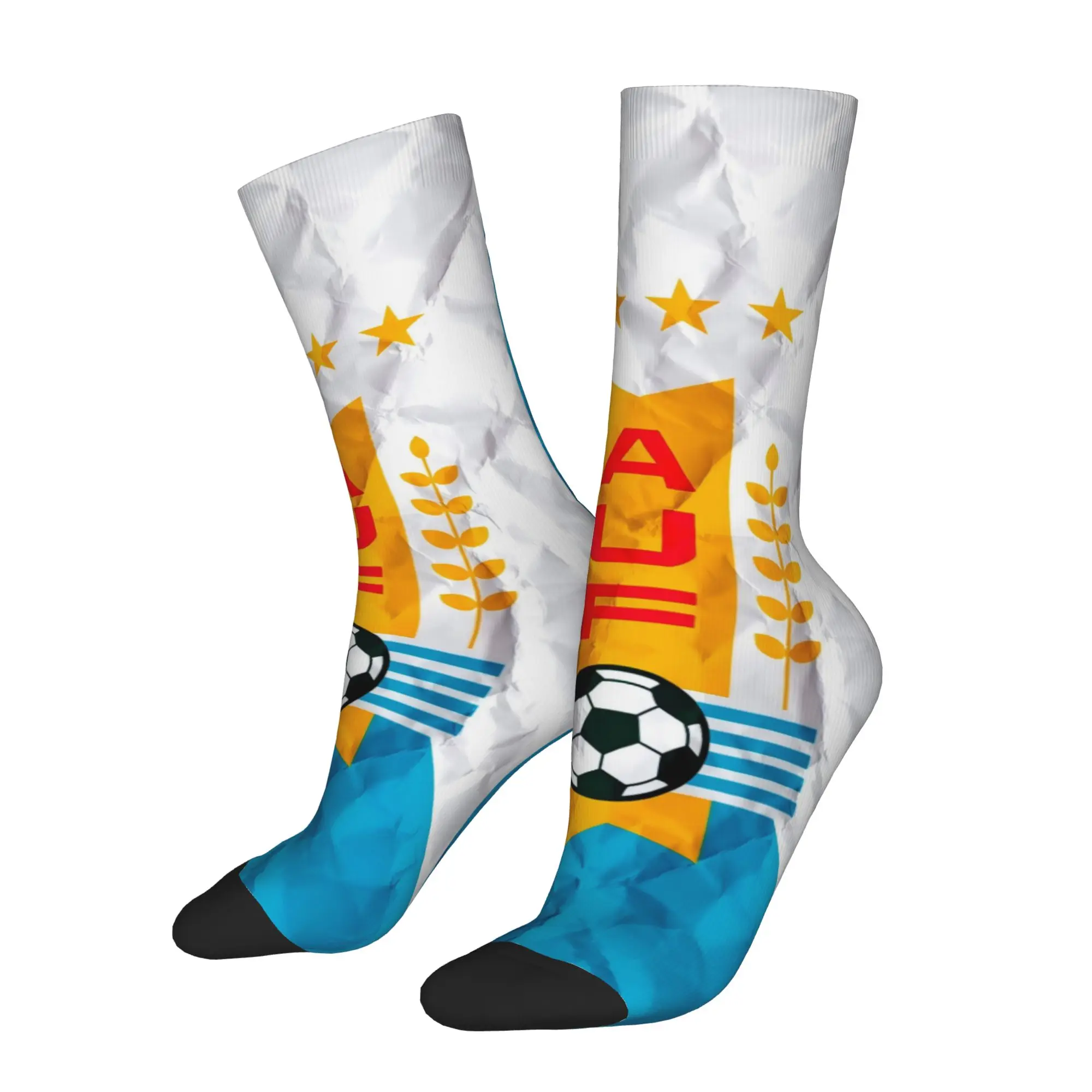 Happy Funny Uruguay Vintage Harajuku  Street Style Novelty Seamless Sock Match Day Essentials
