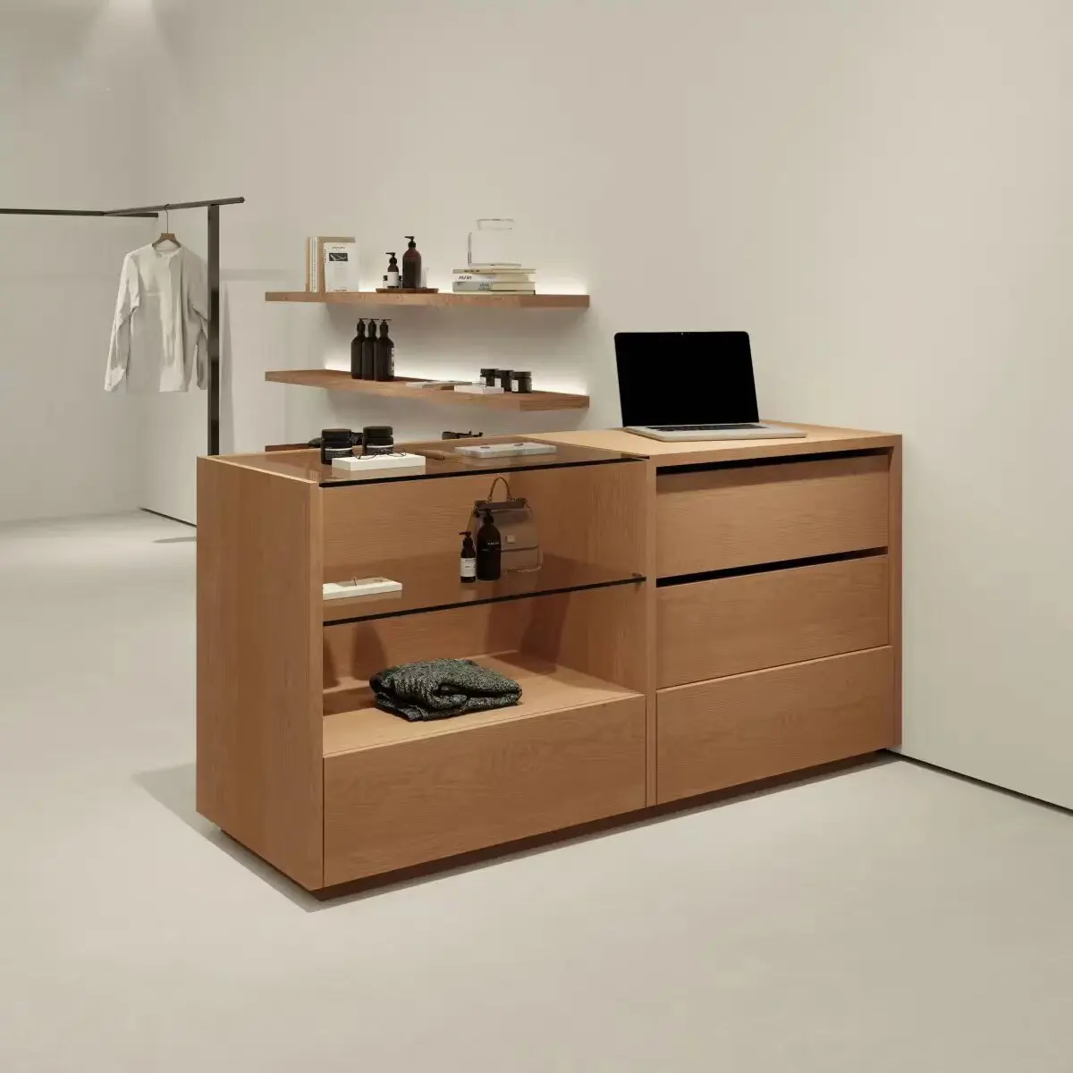 

Beauty Reception Desk Standing Counter Retractable Antique Reception Desk Cheap Business Bancone Per Negozio Office Furniture