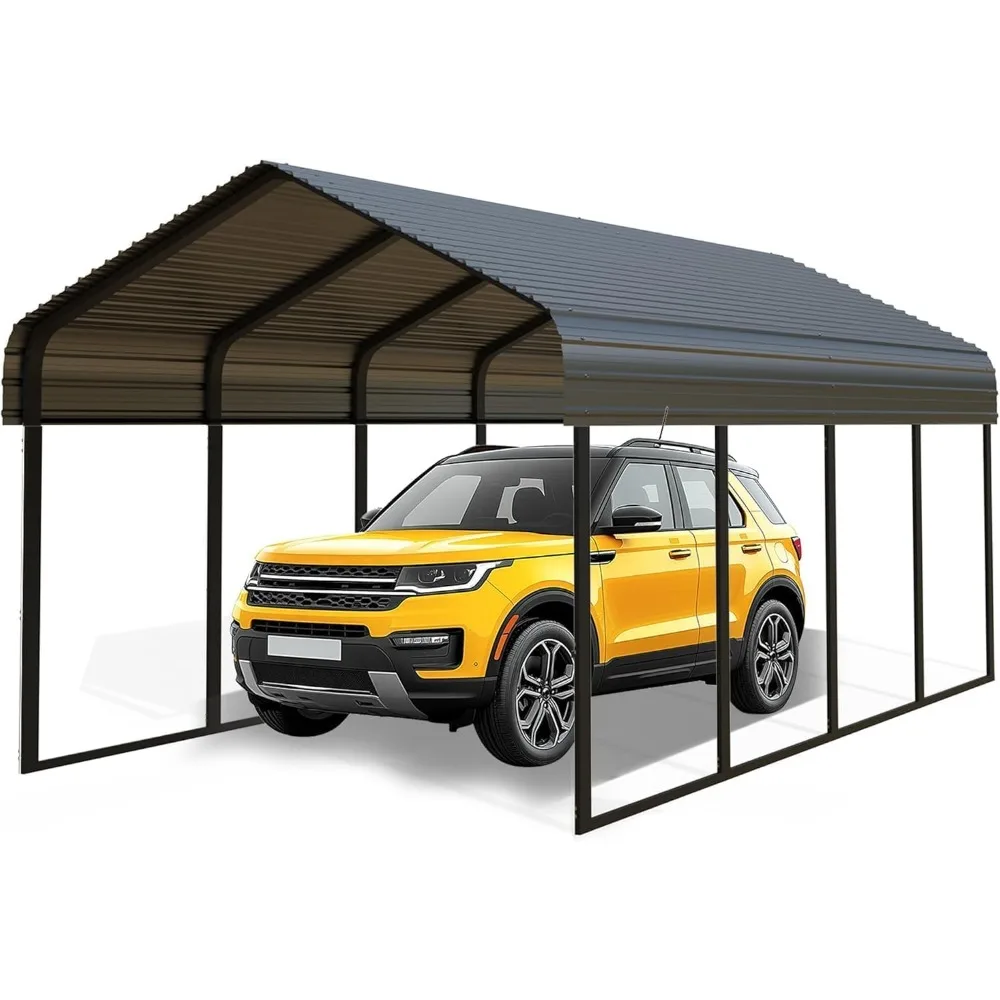 

10x20 FT Metal Carport Heavy Duty with Galvanized Steel Roof & Frame, All-Weather Portable Car Garage Canopy Shelter for Cars,Sa