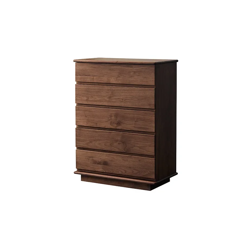 

North American black walnut solid wood chest of drawers, bedroom locker, simple and modern