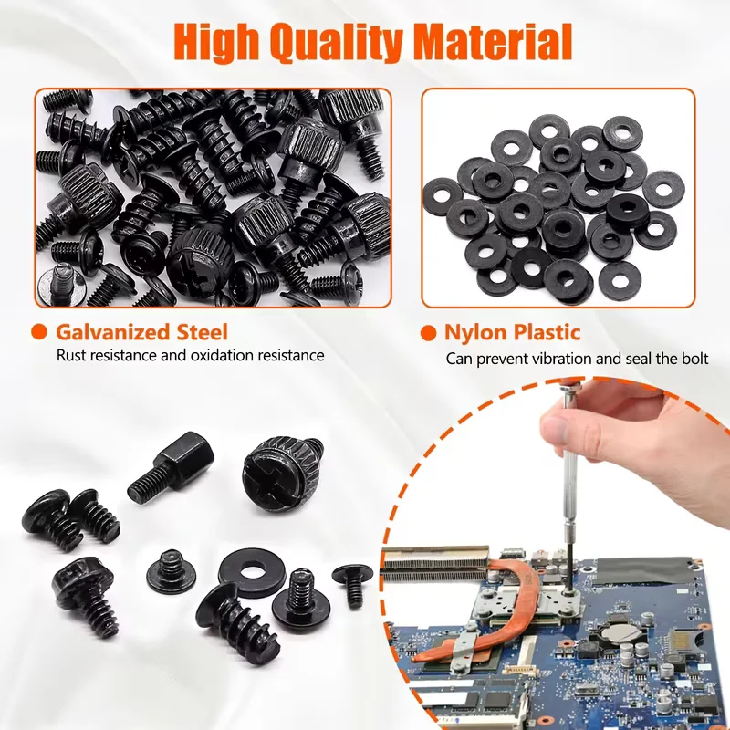400PCS Computer Repair Screws Set for Motherboard PC Laptop SSD HDD Fan Case Standoffs - Assorted Sizes