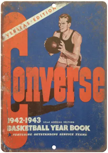 1e,1942 - 1943 Basketball Yearbook RARE ; Reproduction Metal Sign