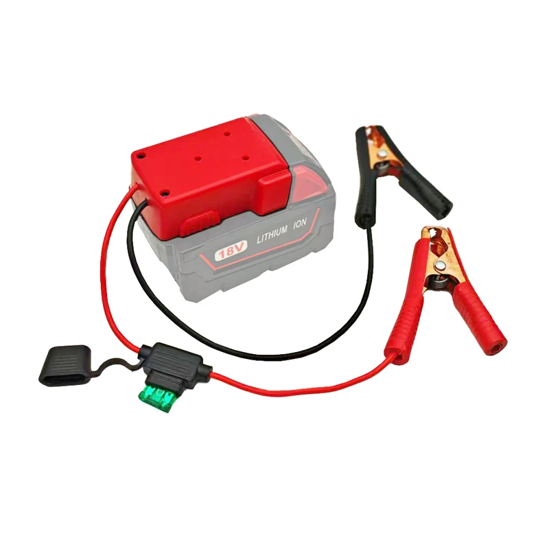 DIY Adapter Car Emergency Power Automotive 30A Fuse Igniter Jump Starter for Makita for Milwaukee for Dewalt 18V Li-ion Battery