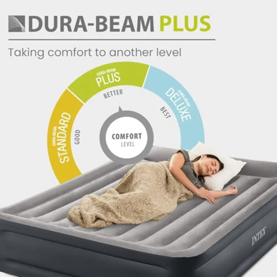 Dura-Beam Plus Deluxe Pillow for outdoor use: Fiber-Tech material, gray color, built-in electric pump and 600lb weight capacity - view 5