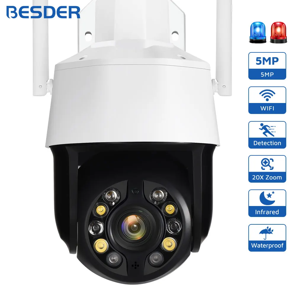 

5MP WiFi IP Camera 20X Optical Zoom 100M IR Night Vision Human Detection CCTV Video Surveillance Cameras Security PTZ Camera