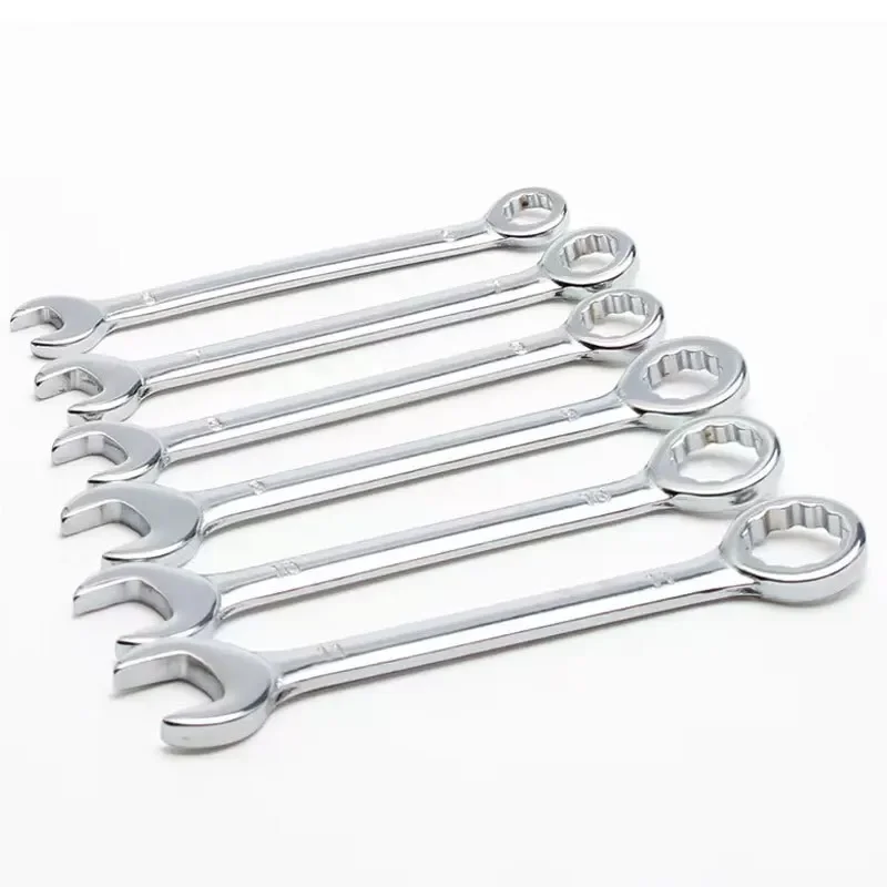 10-Piece Mini Metric Spanner Set – 4-11mm Wrench Opening, Blue, Explosion-Proof, Key Ring-Attached Pocket Hand Tools