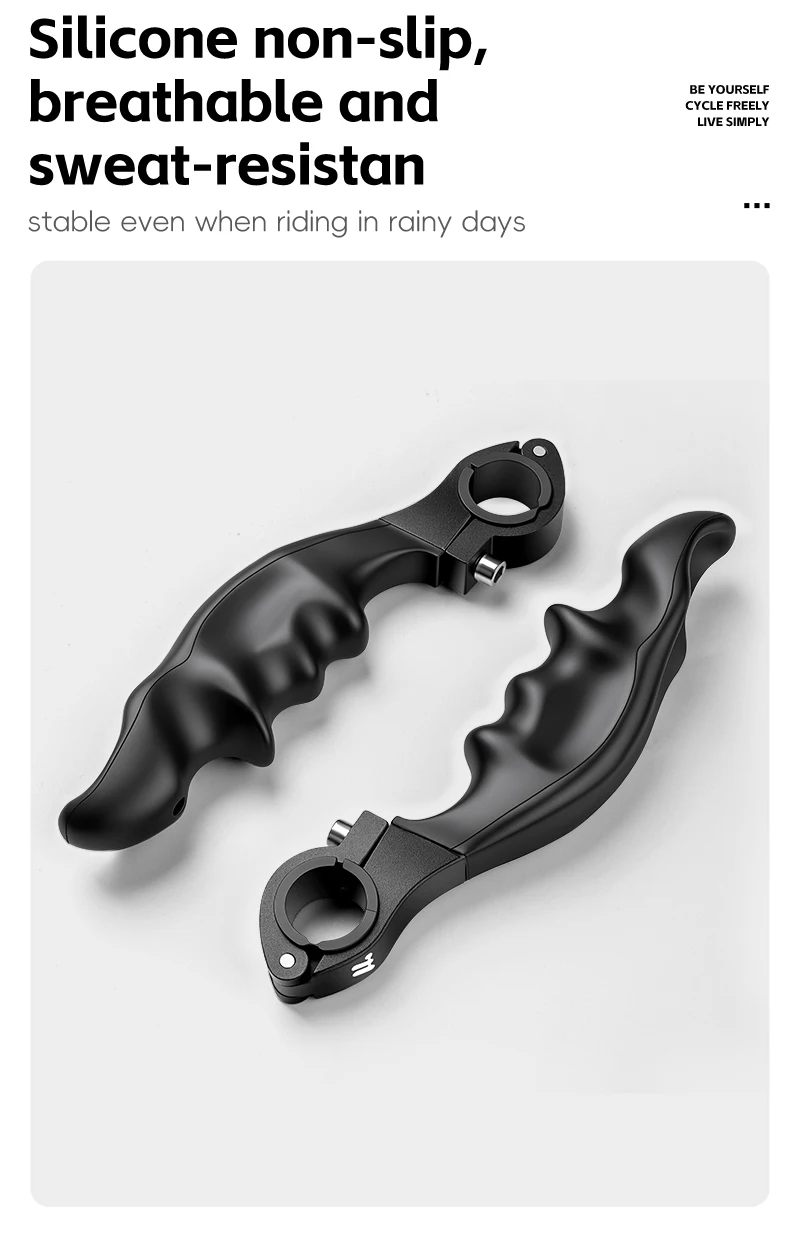WEST BIKING Mountainbike Lenkerendstücke Ergonomische Stoßdämpfende Rutschfeste Aluminium-Lenkererweiterung Langstrecken-Lenkerzubehör – Detail 10
