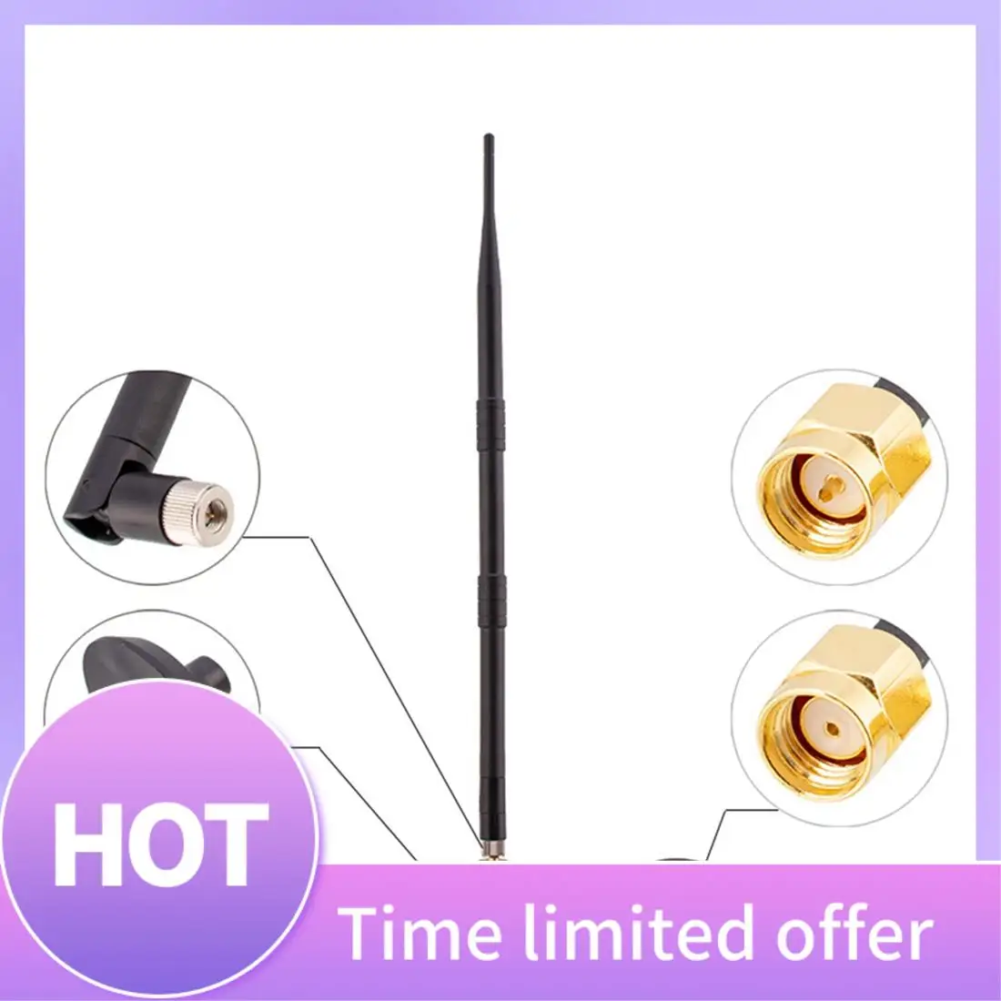 

B68A 12Dbi Lorawan Helium Antenna RP SMA Male Aerial Lora Antenna Transmission For Bobcat RAK HNT 2G 3G