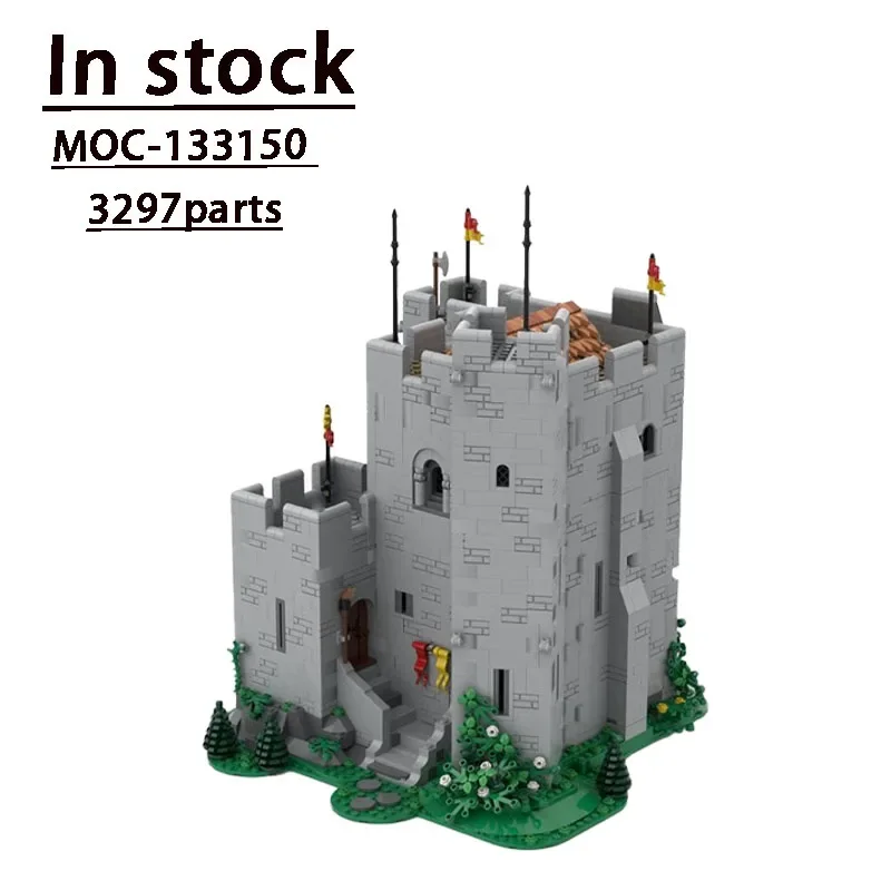 MOC-133150 Norman Castle Keep Assembled Splicing Block Model • 3297 Parts Building Block Adult Children's Birthday Toy Gift