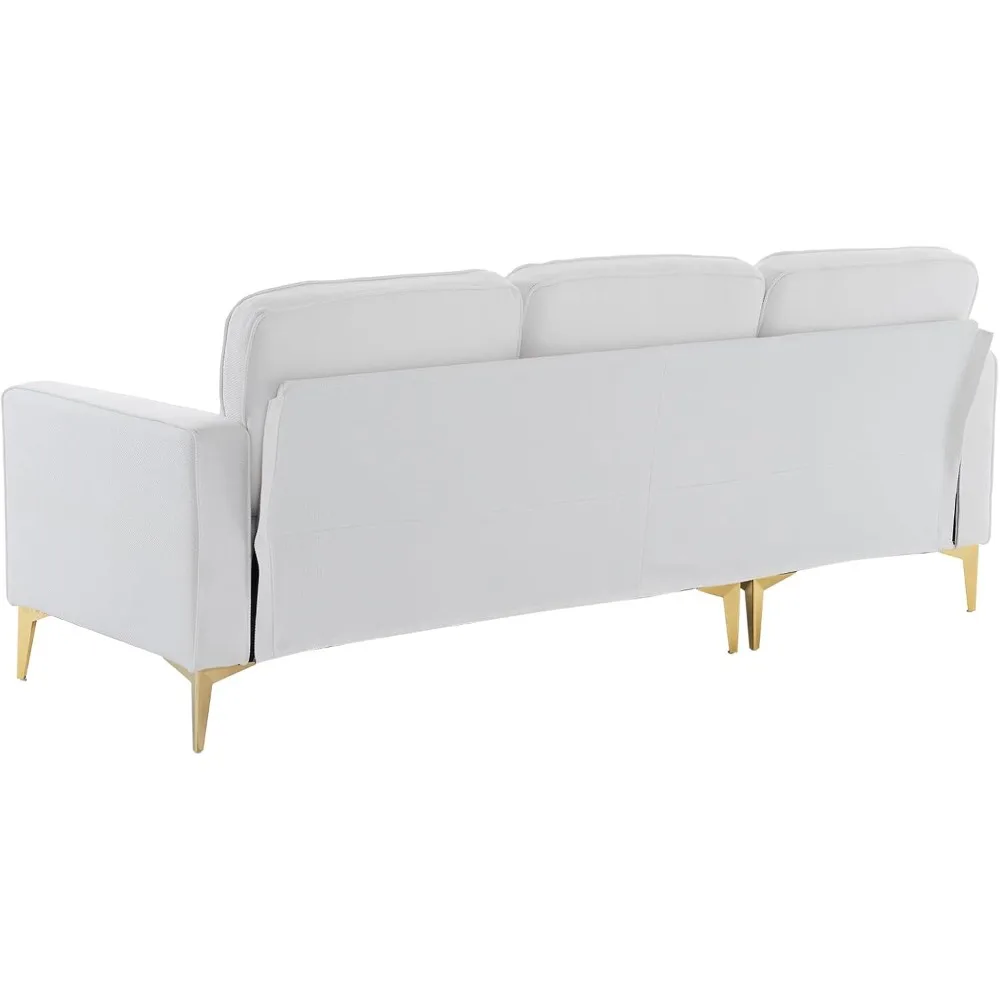 أريكة مقطعية على شكل حرف L من قماش الكتان مع كرسي قابل للعكس لغرفة المعيشة، أريكة على طراز فوتون، وسادة مقعد مزينة بشبكة #5